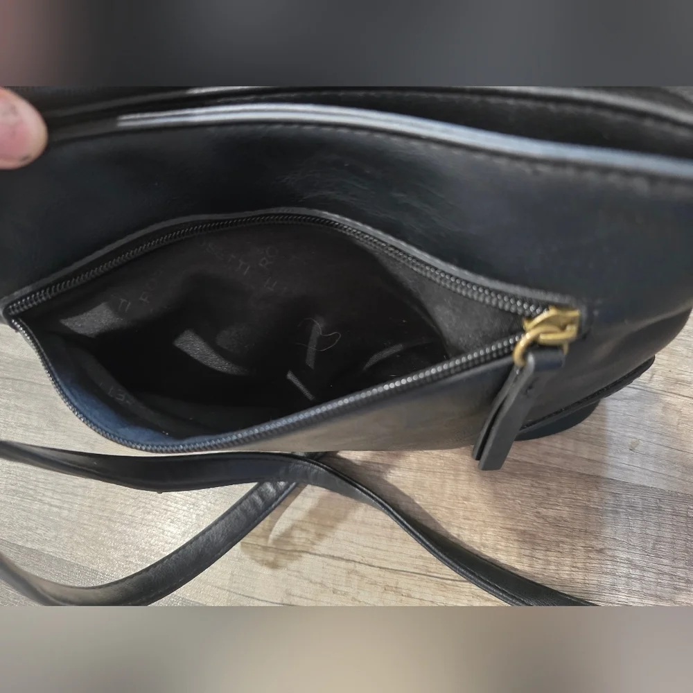 Rosetti Black Vegan Leather Crossbody Bag Classy Elegant Boho Bikercore Western